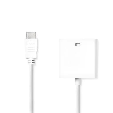 Nedis VGA-adapter | HDMI™ Kontakt | VGA hona 15p | Nickelplaterad | Rak | PVC | Vit | Låda