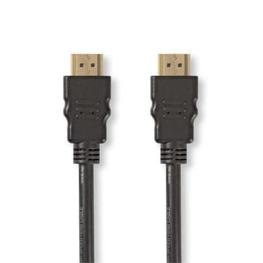 Nedis High Speed ​​HDMI kabel med Ethernet | HDMI Kontakt | HDMI Kontakt | 1080p@60Hz | 10.2 Gbps | 1.00 m | Rund | PVC | Svart | Tag