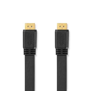 Nedis High Speed ​​HDMI ™ kabel med Ethernet | HDMI™ Kontakt | HDMI™ Kontakt | 4K@30Hz | 10.2 Gbps | 3.00 m | Platt | PVC | Svart | Plastpåse