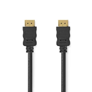 High Speed ​​HDMI ™ kabel med Ethernet | HDMI™ Kontakt | HDMI™ Kontakt | 4K@30Hz | ARC | 10.2 Gbps | 7.50 m | Rund | PVC | Svart | Kuvert