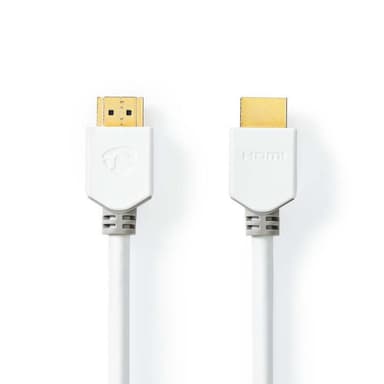 Nedis High Speed ​​HDMI ™ kabel med Ethernet | HDMI™ Kontakt | HDMI™ Kontakt | 4K@60Hz | ARC | 18 Gbps | 5.00 m | Rund | PVC | Vit | Låda