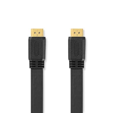 Nedis High Speed ​​HDMI ™ kabel med Ethernet | HDMI™ Kontakt | HDMI™ Kontakt | 4K@30Hz | 10.2 Gbps | 3.00 m | Platt | PVC | Svart | Plastpåse