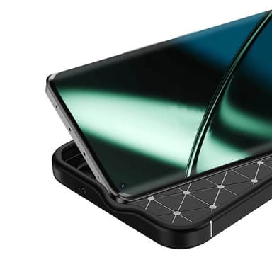 Läder mönstrat TPU skal OnePlus 11 - Svart