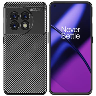 Carbon silikon skal OnePlus 11 - Svart