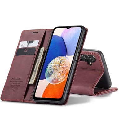 CaseMe Smart Magnet FlipCase Samsung Galaxy A14 5G - Vinröd