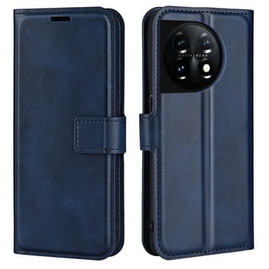 SKALO OnePlus 11 5G Plånboksfodral i PU-Läder - Blå