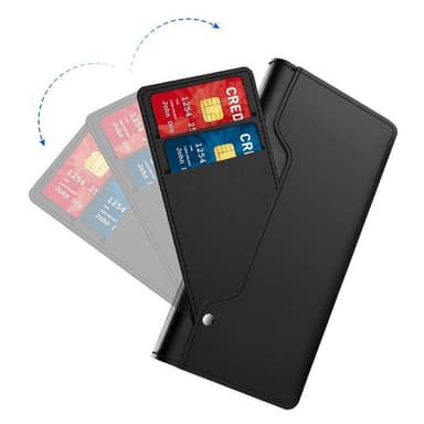 SKALO OnePlus 11 5G Korthållare Spegel Plånbok - Svart
