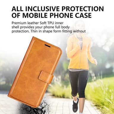 SKALO OnePlus 11 5G Plånboksfodral i PU-Läder - Ljusbrun