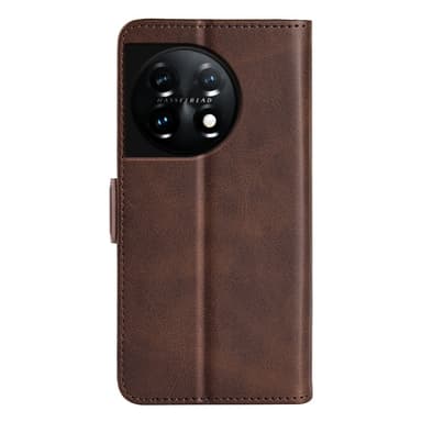 SKALO OnePlus 11 5G Premium Plånboksfodral - Brun
