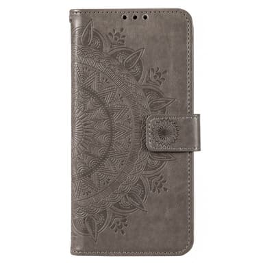 SKALO Motorola Moto E13 4G Mandala Plånboksfodral - Grå