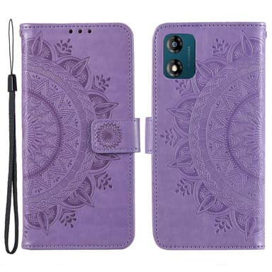 SKALO Motorola Moto E13 4G Mandala Plånboksfodral - Lila
