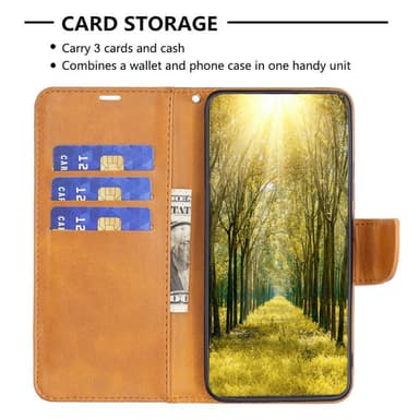 SKALO Motorola Moto E13 4G Plånboksfodral i PU-Läder - Gul