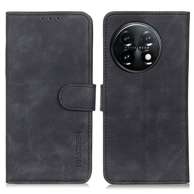 SKALO OnePlus 11 5G KHAZNEH Plånboksfodral i PU-Läder - Svart