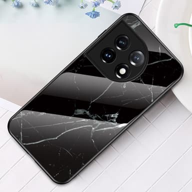SKALO OnePlus 11 5G Marmor Härdat Glas TPU-skal - Motiv 1