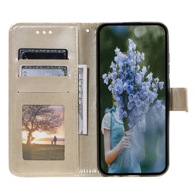 SKALO Motorola Moto E13 4G Mandala Plånboksfodral - Guld