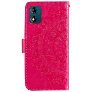 SKALO Motorola Moto E13 4G Mandala Plånboksfodral - Cerise