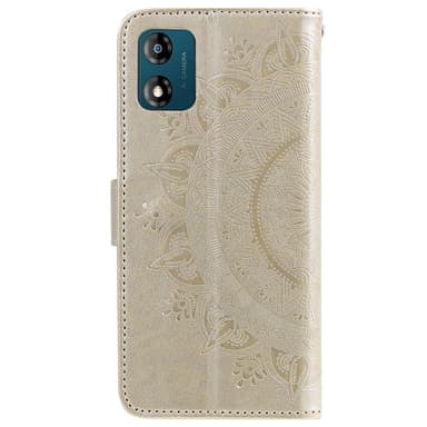 SKALO Motorola Moto E13 4G Mandala Plånboksfodral - Guld