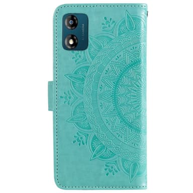 SKALO Motorola Moto E13 4G Mandala Plånboksfodral - Turkos