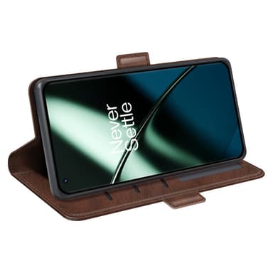 SKALO OnePlus 11 5G Premium Plånboksfodral - Brun