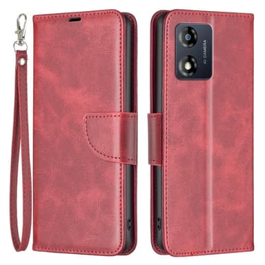 SKALO Motorola Moto E13 4G Plånboksfodral i PU-Läder - Röd