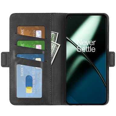 SKALO OnePlus 11 5G Premium Plånboksfodral - Svart