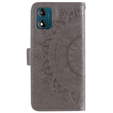 SKALO Motorola Moto E13 4G Mandala Plånboksfodral - Grå