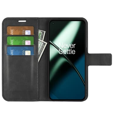 SKALO OnePlus 11 5G Plånboksfodral i PU-Läder - Svart