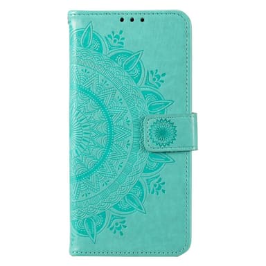 SKALO Motorola Moto E13 4G Mandala Plånboksfodral - Turkos