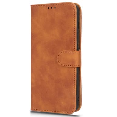 SKALO OnePlus 11 5G Matt PU-Läder Plånboksfodral - Brun