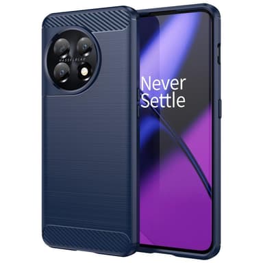 SKALO OnePlus 11 5G Armor Carbon Stöttåligt TPU-skal - Blå