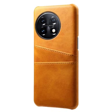 SKALO OnePlus 11 5G PU-Läder Korthållare Skal - Ljusbrun