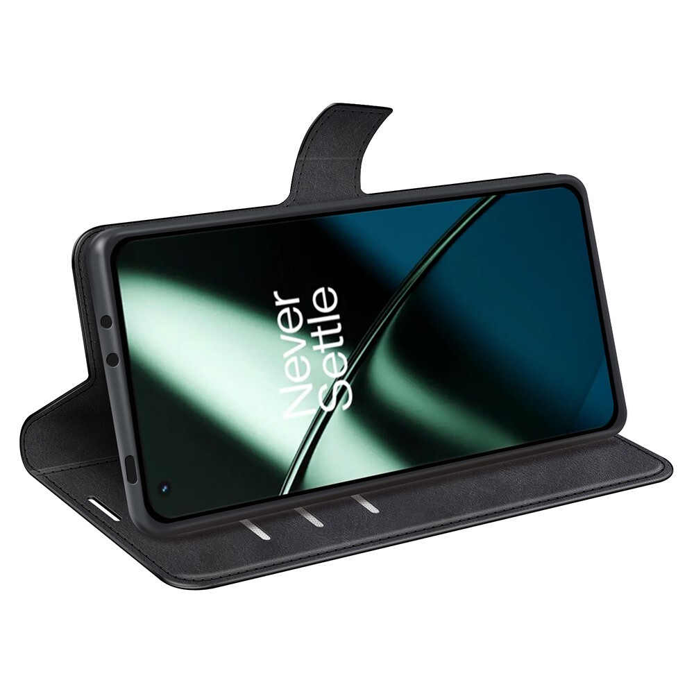 SKALO OnePlus 11 5G Plånboksfodral i PU-Läder - Svart