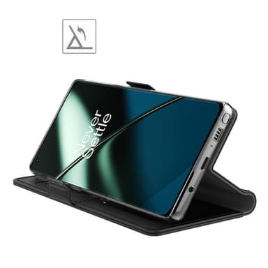SKALO OnePlus 11 5G Korthållare Spegel Plånbok - Svart