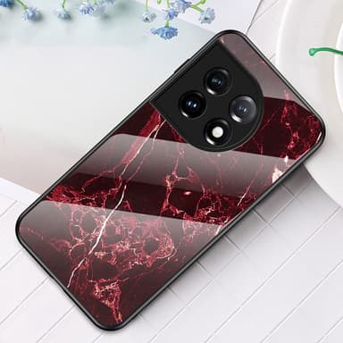 SKALO OnePlus 11 5G Marmor Härdat Glas TPU-skal - Motiv 5