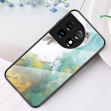 SKALO OnePlus 11 5G Marmor Härdat Glas TPU-skal - Motiv 4