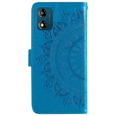 SKALO Motorola Moto E13 4G Mandala Plånboksfodral - Blå