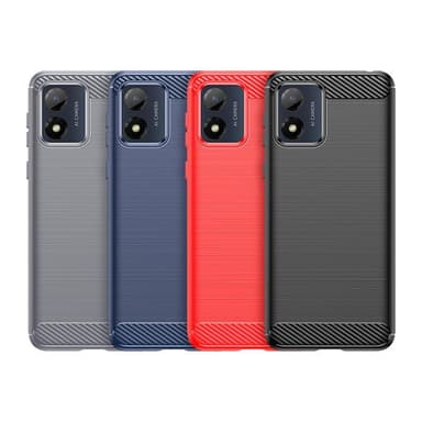 SKALO Motorola Moto E13 4G Armor Carbon Stöttåligt TPU-skal - Svart