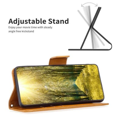 SKALO Motorola Moto E13 4G Plånboksfodral i PU-Läder - Gul