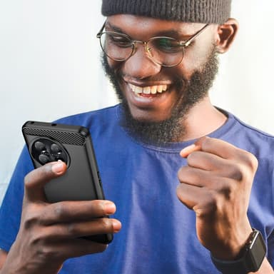 SKALO OnePlus 11 5G Armor Carbon Stöttåligt TPU-skal - Svart