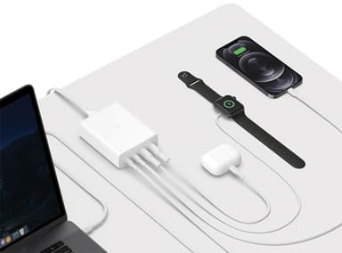 Belkin 108W GaN 4-Port Universal laddare (vit)