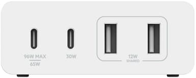 Belkin 108W GaN 4-Port Universal laddare (vit)