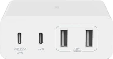 Belkin 108W GaN 4-Port Universal laddare (vit)