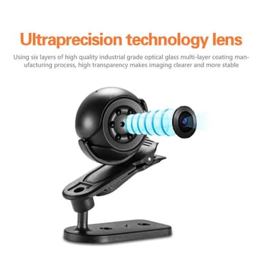 Spionkamera Videokamera 1080P Night Vision Rörelsedetektering