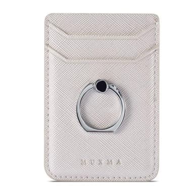 MUXMA Korthållare Ring Ställ RFID Blockerande Kreditkort - Vit