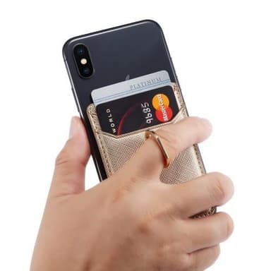 MUXMA Korthållare Ring Ställ RFID Blockerande Kreditkort - Vit