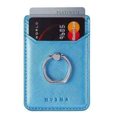 MUXMA Korthållare Ring Ställ RFID Blockerande Kreditkort - Blå