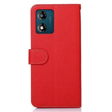 KHAZNEH Motorola Moto E13 4G Plånboksfodral - Röd/Svart