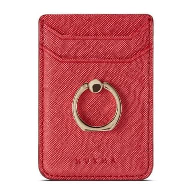 MUXMA Korthållare Ring Ställ RFID Blockerande Kreditkort - Röd