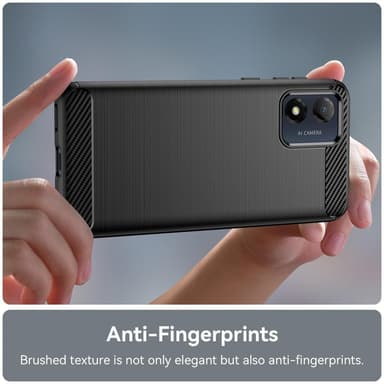 Motorola Moto E13 4G Karbon fiber texture Skal - Svart