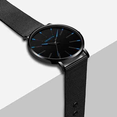 GENEVA Quartz Armbandsur rostfritt stålarmband Klassisk Klocka